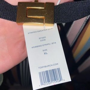 Tory Burch Women’s Striped Sweater Skirt | Size XL |